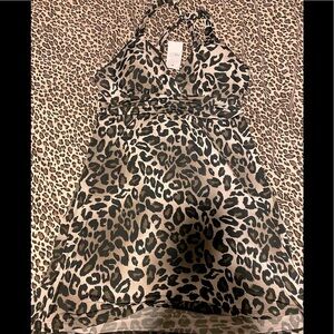 BOGO Leopard print halter dress NWT